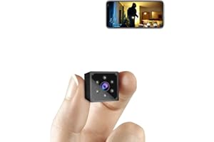 AOBOCAM Camera Espion, 1080P Mini Caméra de Surveillance sans Fil avec Enregistrement WiFi Longue Batteries Micro Cachée Détection Mouvement et Vision Nocturne (Black)