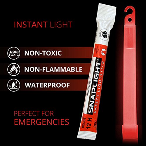 Cyalume SnapLight Rot KnickLichter Glow Sticks – 15cm 6 Inch Industrial Grade Leuchtstab, Ultra helle Light Sticks mit Leuchtdauer 12 Stunden (10-er Pack) - 3