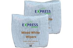 EXPRESS WIPERS - 20kg Double Pack (2 x 10kg) General Mixed White Cleaning Rag Wipers