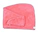 Sinland Microfiber Ultra Absorbent Twist Hair Turban Drying Cap Hair Wrap Cap 24cmx62cm Dark Pink