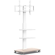FITUEYES Supporto TV Da Pavimento Girevole Per TV 50-85 Pollici | Altezza Regolabile Su 12 Livelli | VESA Fino A 800x400 E 50 Kg | Base In Ferro