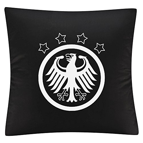 Kissen Deutschland Retro EM 2016 in Frankreich France schwarz Germany Deutschland