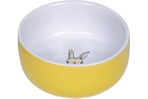 Nobby Nager Rabbit Gamelle en céramique Jaune/Blanc Ø 11 cm x 4,5 cm