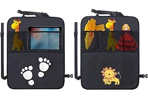 Koolwave Protezione per lo schienale per auto, per bambini, in tessuto Oxford, impermeabile, per sedile posteriore, 2 pezzi