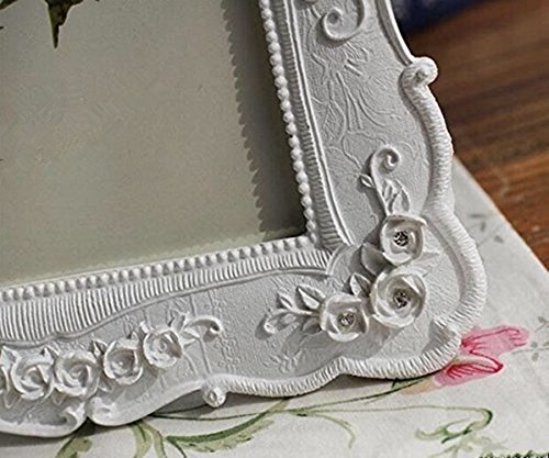 FPBS Romantische elegante europäischen Stil aus Holz Weiße Blume Fotorahmen Bilderrahmen Rahmen - 5