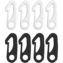 12 Mousquetons Nylon Pour Mât Drapeau - Fixation Anti-UV Et Eau - Blanc - Clip De Levage Pour Corde