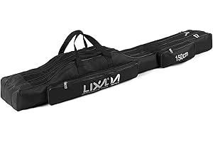 Lixada Bolsas de caña de Pescar Bolsa portátil con Ruedas Tres Capas Plegable caña de Pescar Bolsa Carrete Tackle Herramienta Llevar Caso de Viaje Bolsa