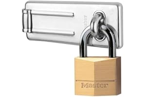 Master Lock 140703EURD Set Composto Chiusura a Scatto per Porta e Lucchetto a Chiave