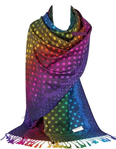 GFM - Pashmina - para mujer multicolor QX-PLK-04 Large