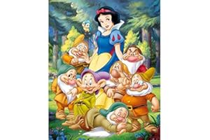 BETTER SELECTION 5D Diamante Pintura, Blanco Nieve Y Siete Enanos En El Bosque Kit De Pintura De Diamante para Adultos Taladro Completo Redondo Cuentas De Diamante para Niños Decor Pared 30X40 cm