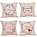 Produktbild HUYURI Kissenbezug Paket Frohe Weihnachten Kissenbezüge Leinen Sofa Kissenbezug Home Decor Kopfkissenbezug 10 STÜCK