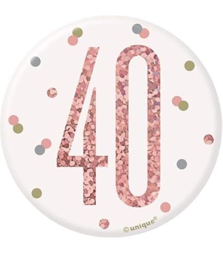 3inch Badge It's My Birthday Sparkling Fizz Black Gold - View #2