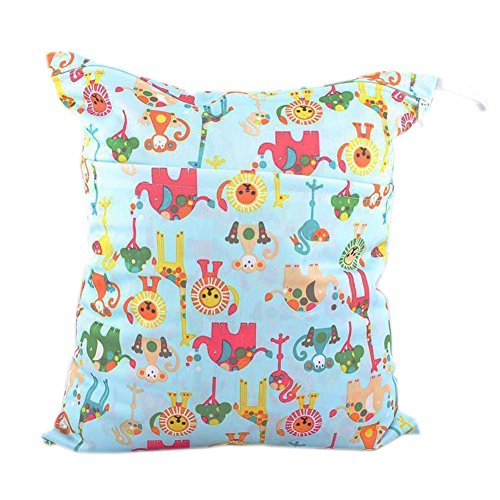 Animal Wet Bags Waterproof Diaper Bag Multi-function Nappy Bag - 14*11 inches