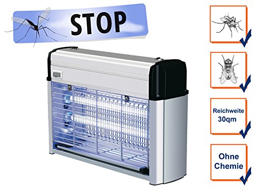 Profi Insektenvernichter, 2 x 6W UV-Lampen, Hochspannung bis 2200V, inkl. Wandmontage; GGG GA-12W