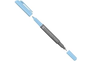 Marabu Pennarello indelebile Graphix in Azzurro, con Doppia Punta 1-2 mm e 0,5 mm, Colori Brillanti, ad Asciugatura Rapida, a Base di Alcol, inodore e Resistente all'Acqua, taglia unica
