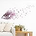 Produktbild VOVO WohnkulturVovotrade DIY Wandaufkleber 3D Schöne Mädchen Auge Rosa Schmetterling Dekor Wohnzimmer Dekor DIY Kunst Wandaufkleber Chic Aufkleber (Lila, 60x45cm (23x17 inch))