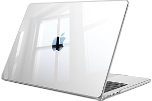 Fintie Funda para MacBook Air 13,6 Pulgadaas (M4) 2025 / (M3) 2024 / (M2) 2022 - Súper Delgada Carcasa Protectora de Plástico Duro con Touch ID - Transparente