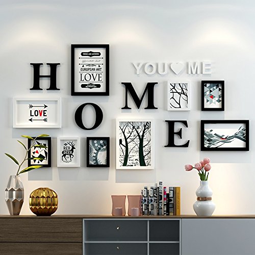 NAUY- Bois Massif Photo Mur Cadre Photo Mur Simplement Moderne Photo Éponte Salon Créatif Cadre Mur Combinaison ( Couleur : #3 )