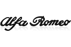 HENGYUESHANG Adesivo in metallo 3D per auto, compatibile con Alfa Romeo 159 147 156 Giulietta Stelvio 166 159 GT Mito Auto Styling Accessori (nero)