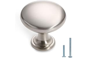 COINKOLY Astree 10 pezzi Pomelli per Mobili Argento per Mobili da Cucina Pomelli Materiale in lega di zinco per Mobili Circolare maniglie con vite pomelli per cassetti