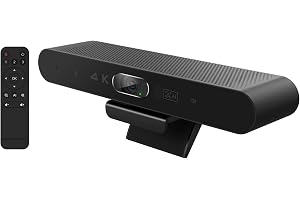 Matosio EagleBar Pro2 videokonferenskamera, 4K ePTZ AI ansiktsspårningskamera, konferenshögtalare och mikrofon, med fjärrkontroll, kompatibel med Zoom/MS Teams eller OBS Streaming