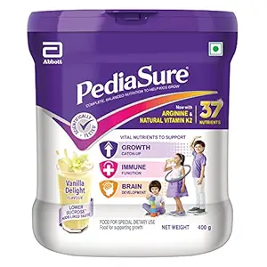 PediaSure Complete Balanced Nutritional Supplement to Help Kids Grow - 400 gm (Vanilla) - Jar