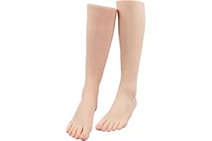 Minaky Silicone Mannequin Foot Model with Calf, Life-Size Realistic Soft Manikin Foot Model Female Size for Arts Drawing Jewelry Display Nail Art Sketch, Fetish Foot, Left Foot