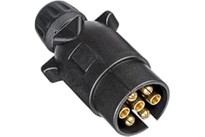 ‎BEIJISTAR BEIJISTAR Anhängerstecker 7 Polig, nach ISO 1724, mit Wasserfester Dichtung, 12V Wasserdichter 7 Poliger Anhängerstecker, 7 Poliger Hänger Stecker, für PKW LKW RV Boot Anhänger (Schraubende)