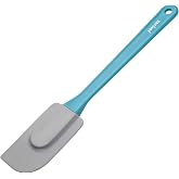 Zenker Silicone Spatula, Pastry Spatula, High Temperature Resistance up to 230&deg;C, 26 x 5 cm, Polypropylene Handle, Light Blue
