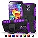 Produktbild Nnopbeclik Samsung Galaxy S5 / S5 Neo Hülle, Dual Layer Rugged Armor stoßfest Handy Schutzhülle Silikon Tasche für Samsung Galaxy S5 / S5 Neo - Lila + 1x Display Schutzfolie Folie