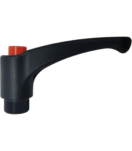 6 Maniglie A Leva Di Serraggio M8 X 20mm In Alluminio | Rilascio Rapido E Cricchetto A Pulsante | Nero