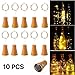 Produktbild 10pcs 10 LED Solar Weinflasche Kork Lichter Flaschenbeleuchtung 1 Meter 10 Lichter Cork Shaped Light Flaschenlicht String Starry LED Lichter für Flasche DIY,Party,Dekor,Weihnachten,Halloween,Hochzeit(Warm Weiß)