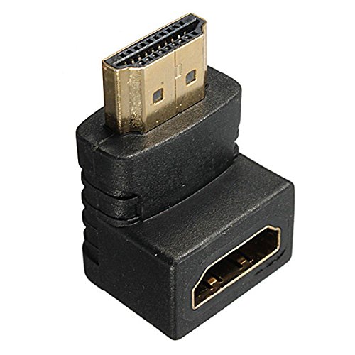 ELEGIANT HDMI Adapter Winkelstecker HDMI Stecker auf Buchse Adapter Hdmi Male zu Female Adapter Konverter Winkeladapter 90° mit vergoldete Kontakte für 3D TV 1080p LCD HDTV