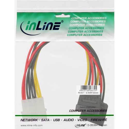 5er Set Strom Y-Kabel intern, 1x 13,34cm (5,25″) an 2x 15pol SATA, 0,2m - 2
