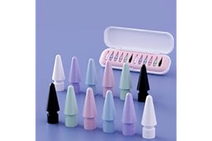 WILBEVA 12 puntas de repuesto para Apple Pencil 1/2/Pro generación, puntas de repuesto de alta sensibilidad y lápiz de control preciso para iPad Pencil (12 unidades con caja rosa)