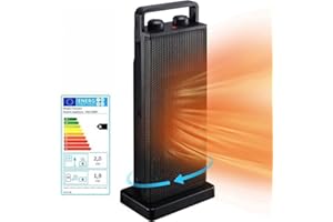 DASTRE Electric Fan, 2-in-1Natural Air & Heater Fan, Space Heaters for Home Low Energy Silent, Portable Heater with 3 Modes and Overheat & Tip-Over Protection