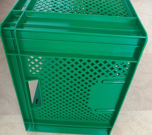 3 Stück Grüne Kiste 60 x 40 x 26 cm Plastikbox Kunststoff Plastik Aufbewahrungskiste Obst Gemüse Kunststoffbehälter - 3