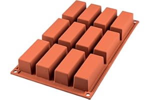 silikomart | SF026 Moule en silicone pour MINI CAKE Monoportions, antiadhésif, 12 Mini Cakes, Lot de 1 Moule à gâteau, 79 x 29 mm, h 30 mm, Made in Italy