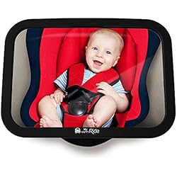 Miroir siège arrière de bébé - Rétroviseur incassable de voiture pour voir enfant/bébé sur de siège bébé, Miroir de sécurité, Installation facile, Anti-oscillation, ajustement universel
