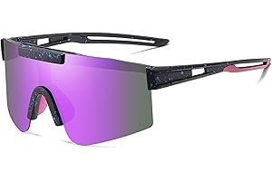 Aullwyr Lunette de Vitesse Cyclisme P-V Lunettes de Soleil Homme Polarisées Lunette Vélo Moto Sport Ski la Course Conduite pour Homme Femme Protection UV400