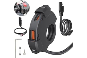 XPJBKC Chargeur USB Moto,Prise USB Moto,Prise Allume Cigare Moto,QC3.0 USB & PD Type-C,USB 12v Moto avec Interrupteur et Voltmètre LED, pour 12v-24v Voiture, Camping-Car, Bateau