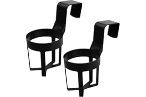ORENGE 2Pcs Portabicchieri per Auto Plastica Portabevande da Auto Nero Portabicchieri Supporto Bevande per Auto Sospesa Portaoggetti Letto Appendibile Organizer per Auto Casa Ufficio Scuola Letto Castello