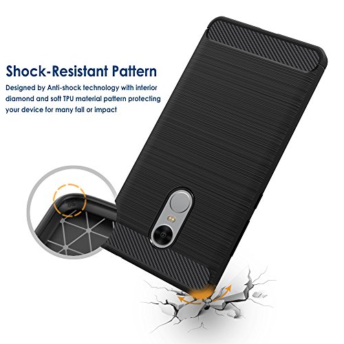 Simpeak para Xiaomi Redmi Note 4 Funda  Funda Redmi Note 4 Carcasa Redmi Note 4 Funda Note 4X Gel Silicona TPU Case 5 5 Pulgadas  Negro