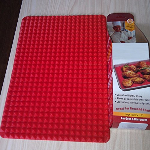 Ecarton Silikon-Backmatte Rote Pyramide-Pfanne Hitzebeständige Antihaft-Gesunde Kochmatte Pyramid Pan-Diät Silikon Backmatte - 3