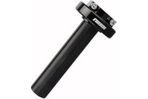 NIBBI Aluminum 7/8" Motorcycle Throttle Handlebar Adjust Accelerator CNC Throttle Cable Holder for YAMAHA TaoTao Kycom Honda GY6 Scooter Moped (Black)