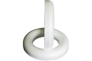 Craftmill Half Rounded Polystyrene Rings / Wreaths 25cm (250mm) - Box of (5) by Smithers Oasis