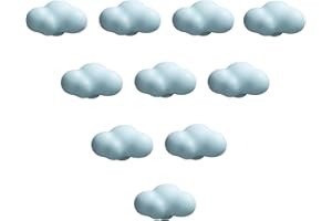 JIAJULASHOU123 Keramik Möbelknöpfe Kinderzimmer 10 Stück Wolken Schubladengriffe Schrankknöpfe Cartoon Knöpfe Türknöpfe Schubladenknöpfe für Kinder Schränke Schubladen Kommode (D)