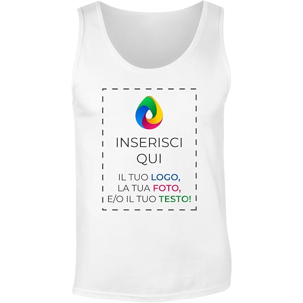 Canotta Uomo Personalizzata - Maglia In Cotone Slim Fit Per Sport E Mare - Foto 4