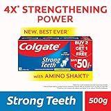 Colgate Strong Teeth Anticavity Toothpaste with Amino Shakti - 500gm (200gm - Pa... Colgate Strong Teeth Anticavity Toothpaste with Amino Shakti - 500gm (200gm - Pa...