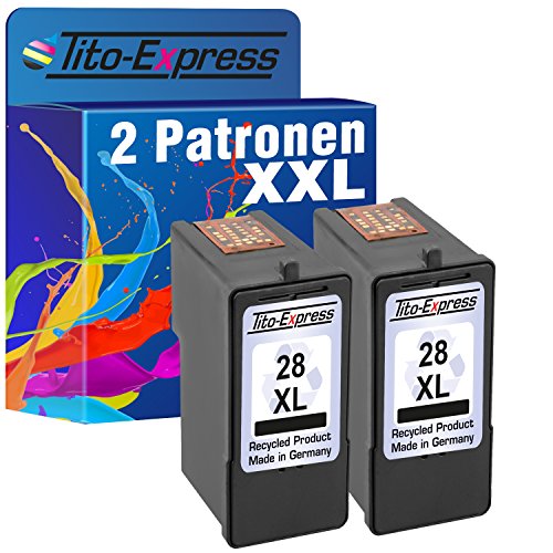 2x Druckerpatrone für Lexmark 28 XL Black X2500 X2510 X2520 X2530 X2550 PlatinumSerie